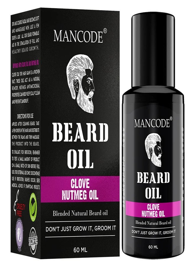 MAN CODE Mancode Beard & Hair Growth Oil, 60ml |With Clove & Nutmeg Natural Oils including Vitamin E Hair Oil for Thicker & Longer Beard | Beard Oil for Uneven, Patchy & Fast Beard Growth | Growth Oil for Stronger & Fuller Beard Hair - Image 1